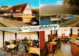 73654479 Hemeln Cafe Pension Lohberg Gastraum Dampfer Uferpartie An Der Weser He - Hannoversch Muenden