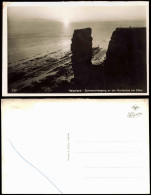 Helgoland (Insel) Stimmungsbild Sonnenuntergang An Der Nordspitze Bei Ebbe 1938 - Autres & Non Classés