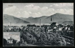 AK Cham, Gesamtansicht, Schloss St. Andreas  - Cham