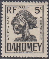 Dahomey 1941 - Postage Due Stamp: Native Woman's Head - Mi 19 * MH [1869] - Ungebraucht