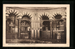 AK Jerusalem, The Sacred Rock, At Mosque Of Omar  - Palestine