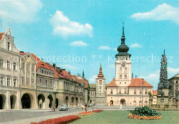 73654377 Zatec Namesti Velke Rijnove Revoluce Mohutna Ctyrkridla Budova Radnice  - Czech Republic