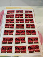 Hong Kong Stamp New Year Monkey 1968 Un-used But Stick On Paper 21copies - Neufs