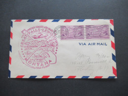 USA 1937 Air Mail US Air Mail First Flight AM 28 Great Falls - Lewistown Montana - 1c. 1918-1940 Storia Postale