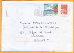 1998 France - Moldova Moldavie  Business Letter. President Petru Lucinschi. - Storia Postale