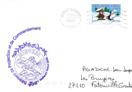 ENVELOPPE AVEC CACHET BPC MISTRAL - MEILLEURS VOEUX 2006 - BREST ARMEES LE 28/12/2005 - Naval Post