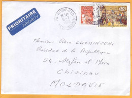 1998 France - Moldova Moldavie  Business Letter. President Petru Lucinschi Used. - Storia Postale