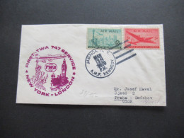 USA 1970 Air Mail US Air Mail First Flight TWA 747 Ervice New York - London In Die Tschechoslowakei CSSR - 3c. 1961-... Cartas & Documentos