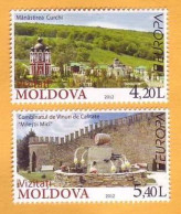 2012 Moldova Moldavie  Europa Cept  1set Mint Visit Moldova. Tourism, Cricova, Kurki, Christianity, - Moldavie