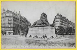 CPA PARIS - Place Denfert Rochereau 1918 - 22eme SECTION VAGUEMESTRE TAMPON - Paris (14)