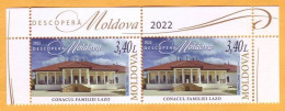 2022  Moldova „Discover Moldova”  ”The Mansion Of Lazo Family, Piatra Village”, Orhei Region. 2v Mint - Moldavie