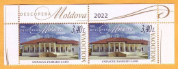 2022  Moldova „Discover Moldova”  ”The Mansion Of Lazo Family, Piatra Village”, Orhei Region. 2v Mint - Moldavia