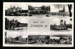 AK Schwerin I. M., Schloss, Ortsansicht Nordwest  - Schwerin