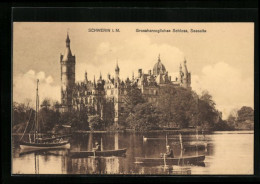 AK Schwerin I. M., Grossherzogl. Schloss, Seeseite  - Schwerin