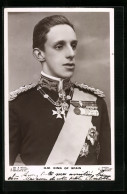 Postal König Alfonso XIII. Mit Orden Und Schärpe  - Königshäuser