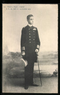 Postal König Alfonso XIII. Von Spanien In Uniform Mit Säbel  - Koninklijke Families