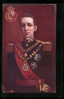 Postal Portrait König Alfons XIII. Von Spanien In Uniform  - Koninklijke Families