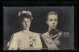 Postal Prinzessin Ena Von Battenberg - König Alfons XIII Von Spanien  - Familles Royales