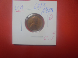U.S.A CENT 1918 "D" (A.1) - 1909-1958: Lincoln, Wheat Ears Reverse