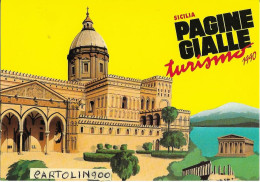 Pubblicita Pagine Gialle Turismo Sicilia (1990 Seat S.p.a) Palermo Cattedrale Agrigento Tempio Della Concordia (v.retro) - Reclame