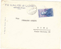 1954 L.25 SILVIO PELLICO F.lli VALIGI Di LUIGI MARSCIANO PERUGIA - 1946-60: Marcophilia