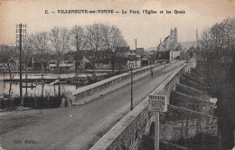 89-VILLENEUVE SUR YONNE-N°T5088-C/0371 - Villeneuve-sur-Yonne