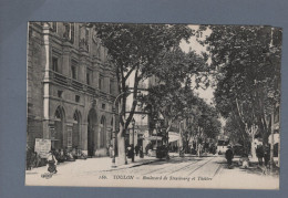 CPA - 83 - Toulon - Boulevard De Strasbourg Et Théâtre- Animée - Non Circulée - Toulon