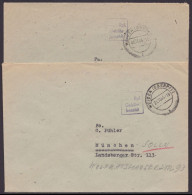 "Gebühr Bezahlt", 2 Bedarfsbriefe "Weiden", 11/12.45 - Lettres & Documents