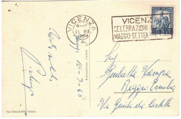 ANNULLO TARGHETTA VICENZA CELEBRAZIONI - 1946-60: Poststempel