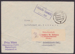 "Gebühr Bezahlt", Blauer Ra "Sigmaringen", 16.10.47, Ansehen! - Storia Postale