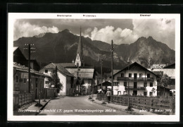 AK Seefeld I. T., Dorfstrasse Mit Blick Zum Wettersteingebirge  - Autres & Non Classés