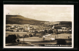 AK Kobersdorf, Ortsansicht Mit Zwei Kirchen  - Sonstige & Ohne Zuordnung