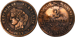 FRANCE - 1887 - 2 Centimes Cérès - 300 000 Ex. - 19-163 - 2 Centimes