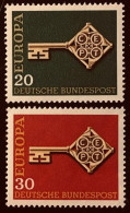 Alemania 1968. Mi 559-560 ** - Neufs