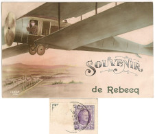 Souvenir De Rebecq, L'Avion1930's, Brabant Wallon, TTB-CPA Vintage - Rebecq