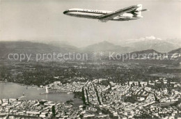 13681885 Geneve GE Caravelle D’Air France Vue Aerienne Geneve GE - Autres & Non Classés