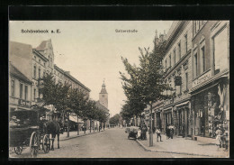 AK Schönebeck A. E., Salzerstrasse Mit Geschäften  - Schönebeck (Elbe)