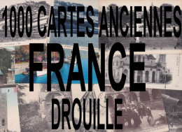 1000 Cartes Postales Anciennes De France (type Drouille) - 500 Postkaarten Min.