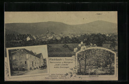 AK Fischbach I. Taunus, Restaurant U. Metzgerei Zum Löwen, Garten, Teilansicht Mit Rossert  - Taunus