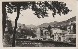 X113971 PUY DE DOME AUVERGNE  ROYAT VUE GENERALE L' EGLISE ET LE PUY DE DOME GRANDE BLANCHISSERIE TRINQUARD - Royat