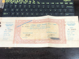VIET NAM SOUTH CONG VIETNAM TREASURY BOND Paper PARVALUE 1000 VND BEFORE 1975/-1PCS RARE - Cheques & Traverler's Cheques