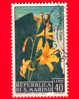 SAN MARINO - Usato - 1967 - Fiori - 3ª Emissione - Hemerocallis Flava - 40 - Used Stamps
