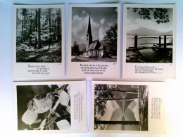 Natur, Landschaft, Mit Gedicht, Versch. Ansichten, Fotokunst Groh, 5 Foto AK, Ungelaufen, Ca. 1960, Konvolut - Non Classés