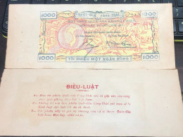 SOUTH VIETNAM BONUS 1000 NATIONAL DONG THAILAND/KANG CHIEN NATIONAL PEARL- Paper BEFORE 1975/-1PCS RARE NAM VIET NAM  TÍ - Chèques & Chèques De Voyage