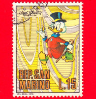 SAN MARINO - Usato - 1970 - Walt Disney (1901-66) - Cartoni - Comics - Paperon De Paperoni - Scrooge McDuck - 15 L. - Usados