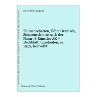 Blumenschatten, Edita Gramsch, Scherenschnitte Nach Der Natur, 8 Künstler AK + Deckblatt, Ungelaufen, Ca. 193 - Sonstige & Ohne Zuordnung