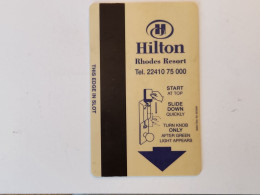 ISRAEL-HILLTON-HOTAL KEY-(1095)(?)GOOD CARD - Hotelsleutels (kaarten)