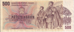 BILLETE DE CHECOSLOVAQUIA DE 500 KORUN DEL AÑO 1973 (BANKNOTE) - Tchécoslovaquie