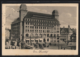 AK Essen, Hotel Handelshof Mit Strassenbahn  - Essen