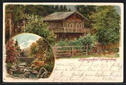 Lithographie Schwarzburg, Gasthaus Schweizerhaus Im Schwarzathal  - Altri & Non Classificati